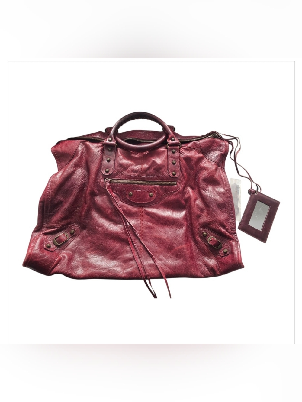 Vintage Bordeaux Balenciaga City Weekender